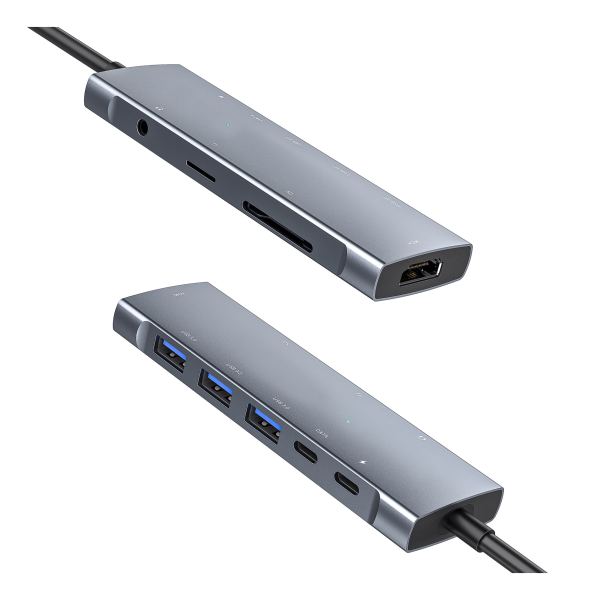 M-Teck 7-in-1 USB-C Hub met HDMI + 3 x USB3.0 + USB-C (opladen) + SD/Micro SD + 3.5mm Audio - Afbeelding 6