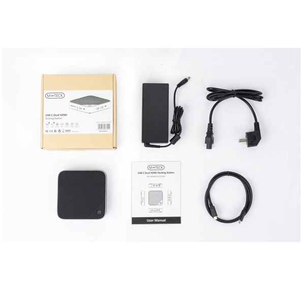 M-TECK Dual HDMI Docking station (100W) + 3 x USB-A + Ethernet + Audio + SD/MicroSD + 1 x USB-C - Afbeelding 4