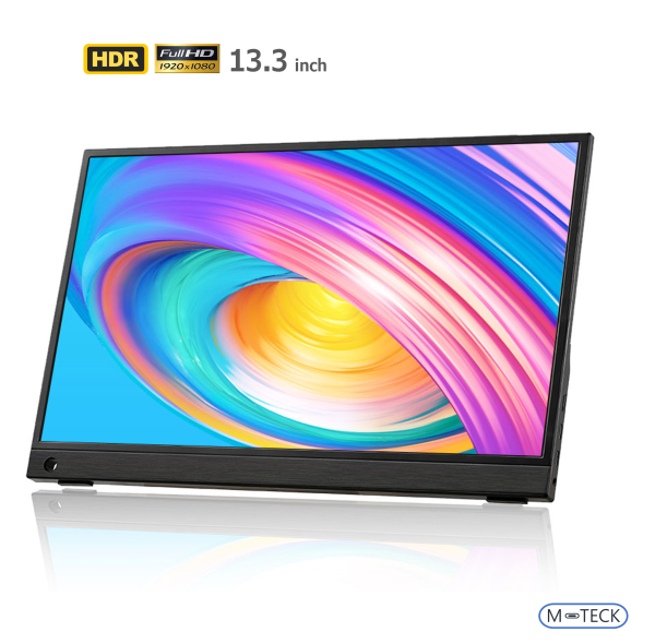 M-TECK USB-C Monitor 13.3 inch FHD met extra HDMI aansluiting