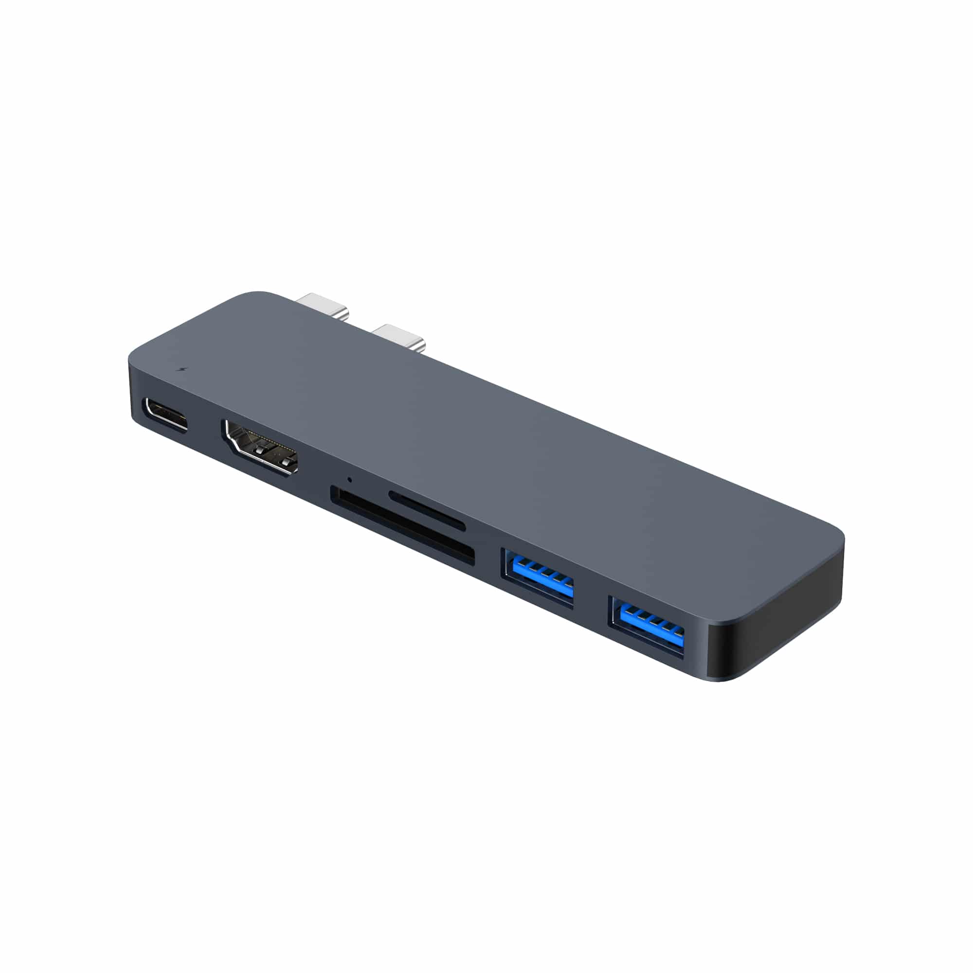 M-TECK MacBook Air | Pro Dock - Hub met HDMI 4K - Thunderbolt - 2 x USB3.0 - SD/MicroSD - (Kleur: Midnight) - Voor alle M-series - Afbeelding 5