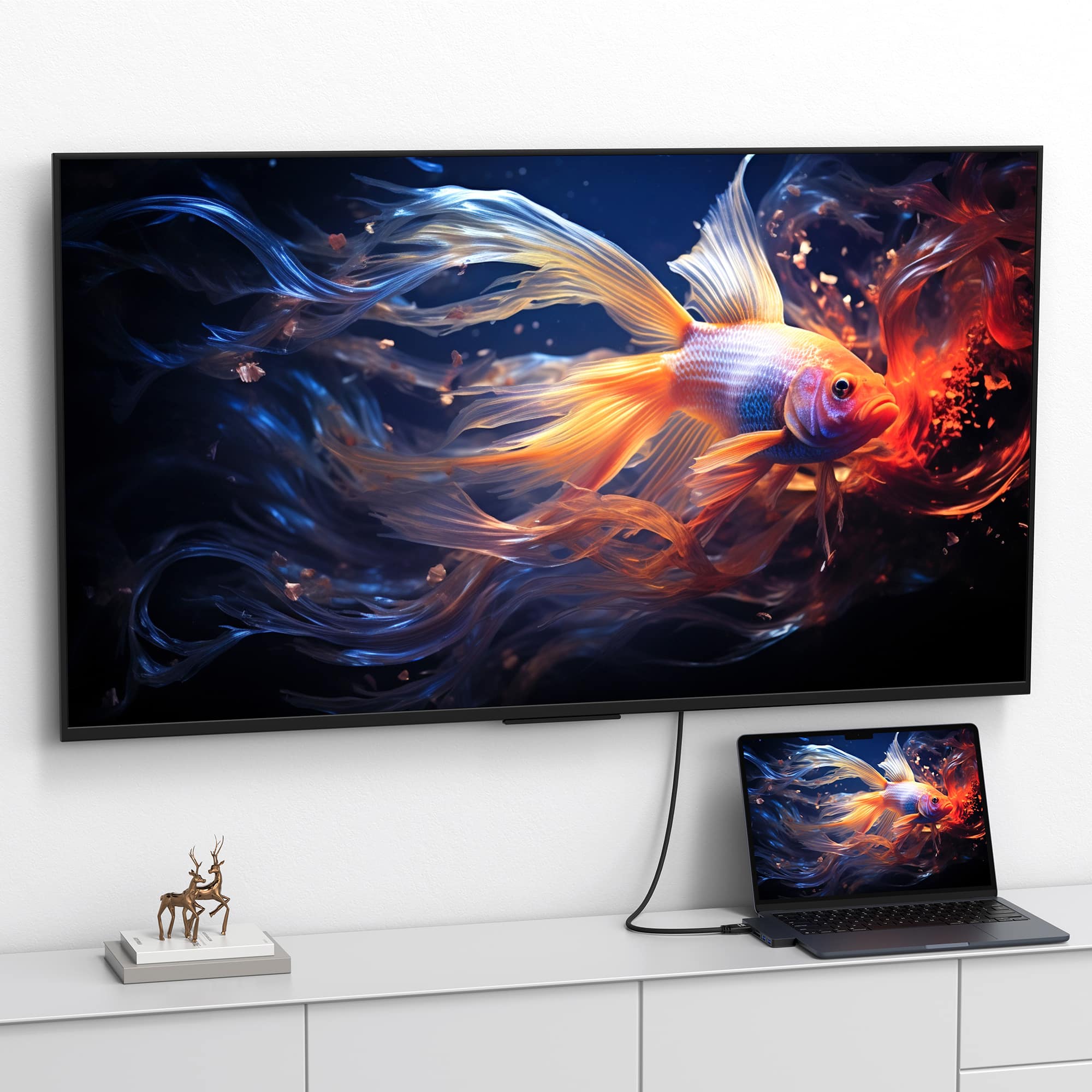 M-TECK MacBook Air | Pro Dock - Hub met HDMI 4K - Thunderbolt - 2 x USB3.0 - SD/MicroSD - (Kleur: Midnight) - Voor alle M-series - Afbeelding 8