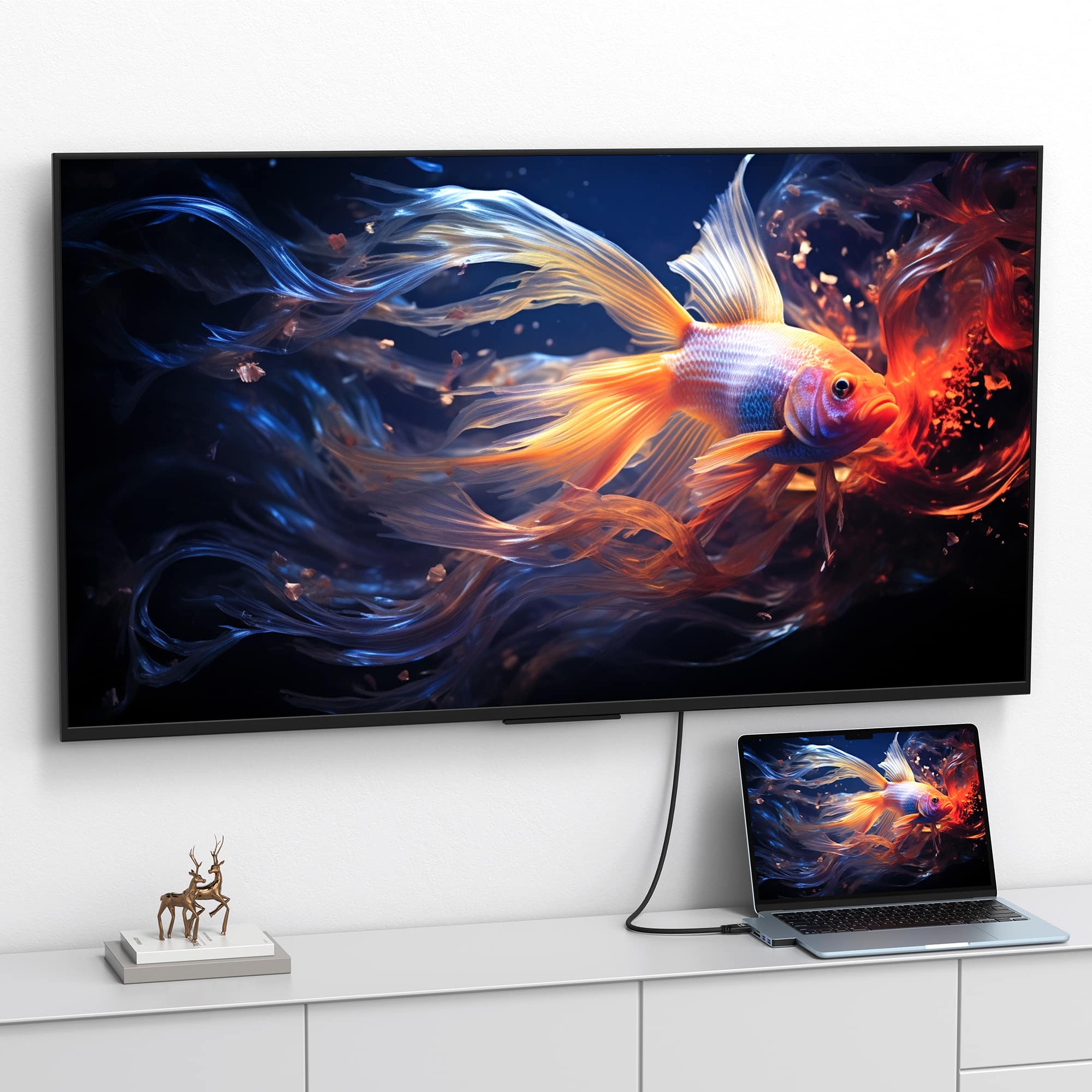 M-TECK MacBook Air | Pro Dock - Hub met HDMI 4K - Thunderbolt - 2 x USB3.0 - SD/MicroSD - (Kleur: Sky Blue) - Voor alle M-series - Afbeelding 6