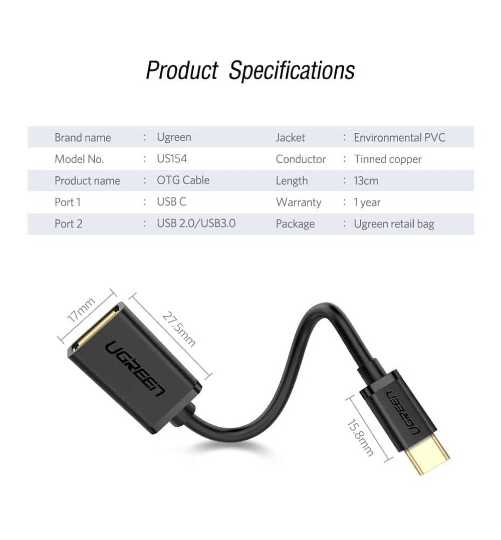 USB-C naar USB 3.0 (vrouwelijk) adapterkabel - Afbeelding 9