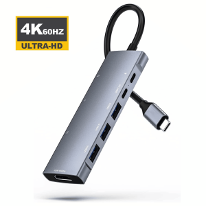 M-Teck 9-in-1 USB-C Hub Docking Station met HDMI + 3 x USB3.0 + USB-C (opladen) + SD/Micro SD + 3.5mm Audio