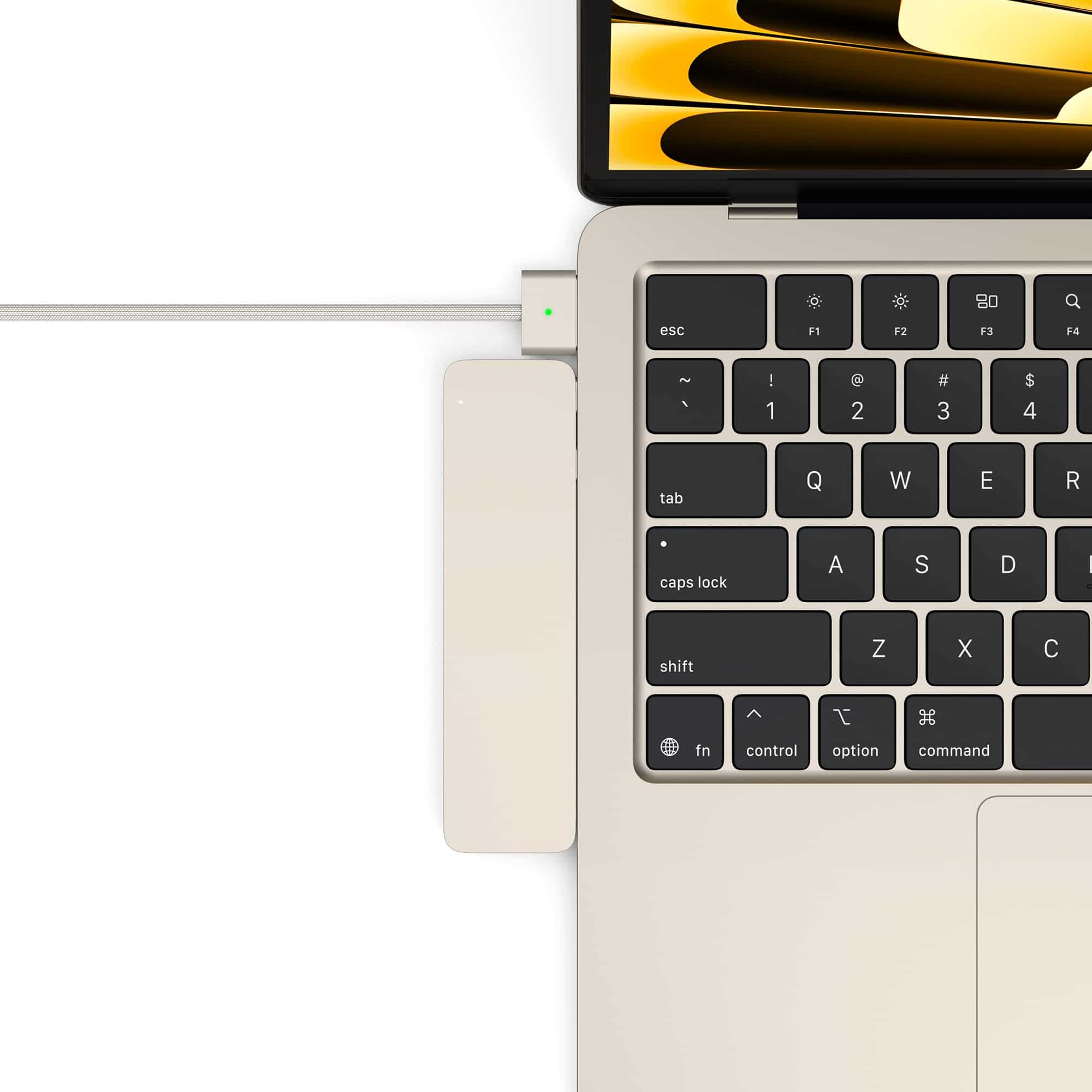 M-TECK MacBook Air | Pro Dock - Hub met HDMI 4K - Thunderbolt - 2 x USB3.0 - SD/MicroSD - (Kleur: Starlight) - Voor alle M-series - Afbeelding 6