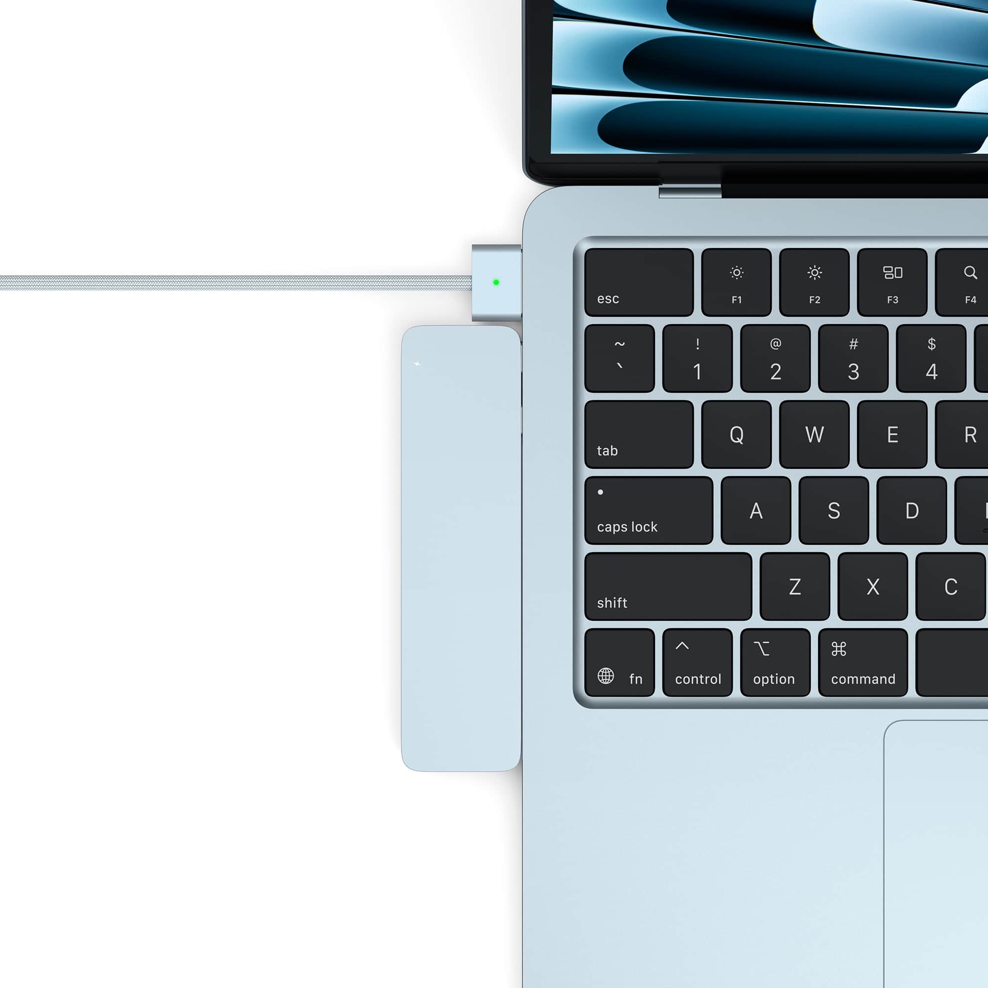 M-TECK MacBook Air | Pro Dock - Hub met HDMI 4K - Thunderbolt - 2 x USB3.0 - SD/MicroSD - (Kleur: Sky Blue) - Voor alle M-series - Afbeelding 8