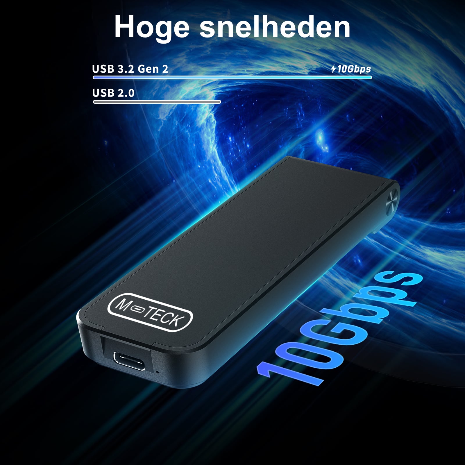 M-TECK M.2 NVMe SSD Behuizing USB 3.2 - 10 Gbps - Afbeelding 3