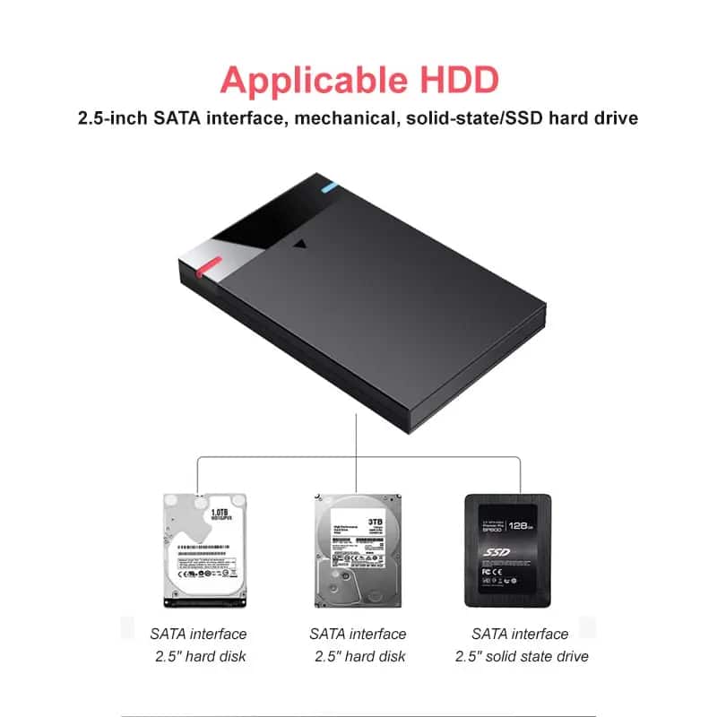 M-Teck USB-C 2.5" SATA/SSD Behuizing - Afbeelding 4