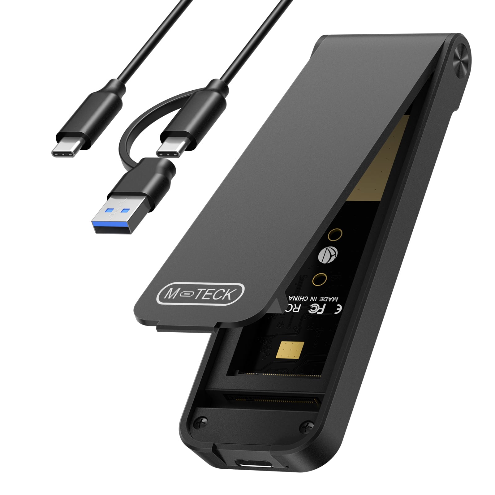 M-TECK M.2 NVMe SSD Behuizing USB 3.2 - 10 Gbps