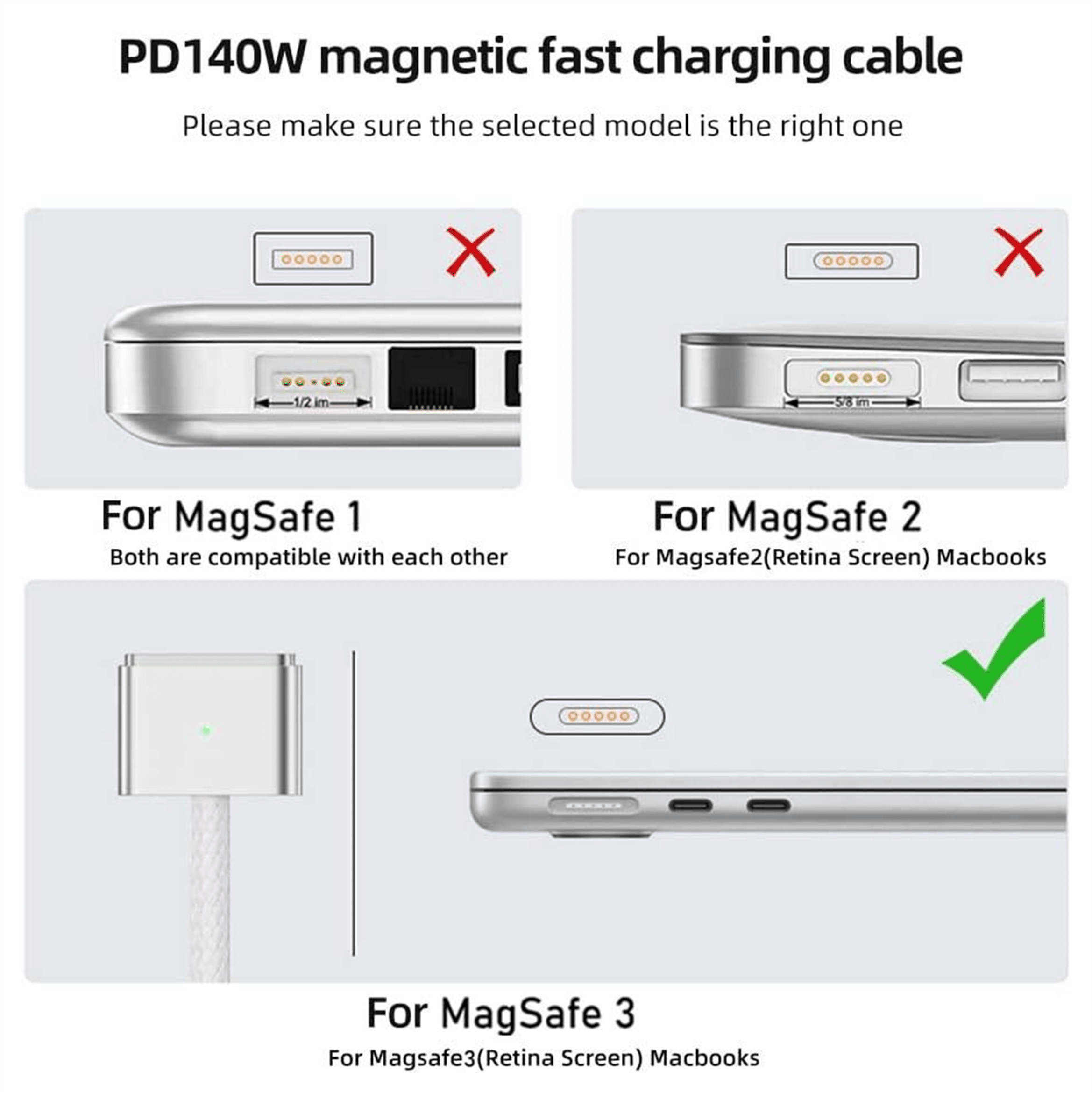 USB-C naar MagSafe 3 kabel zwart (2 meter) - Afbeelding 5
