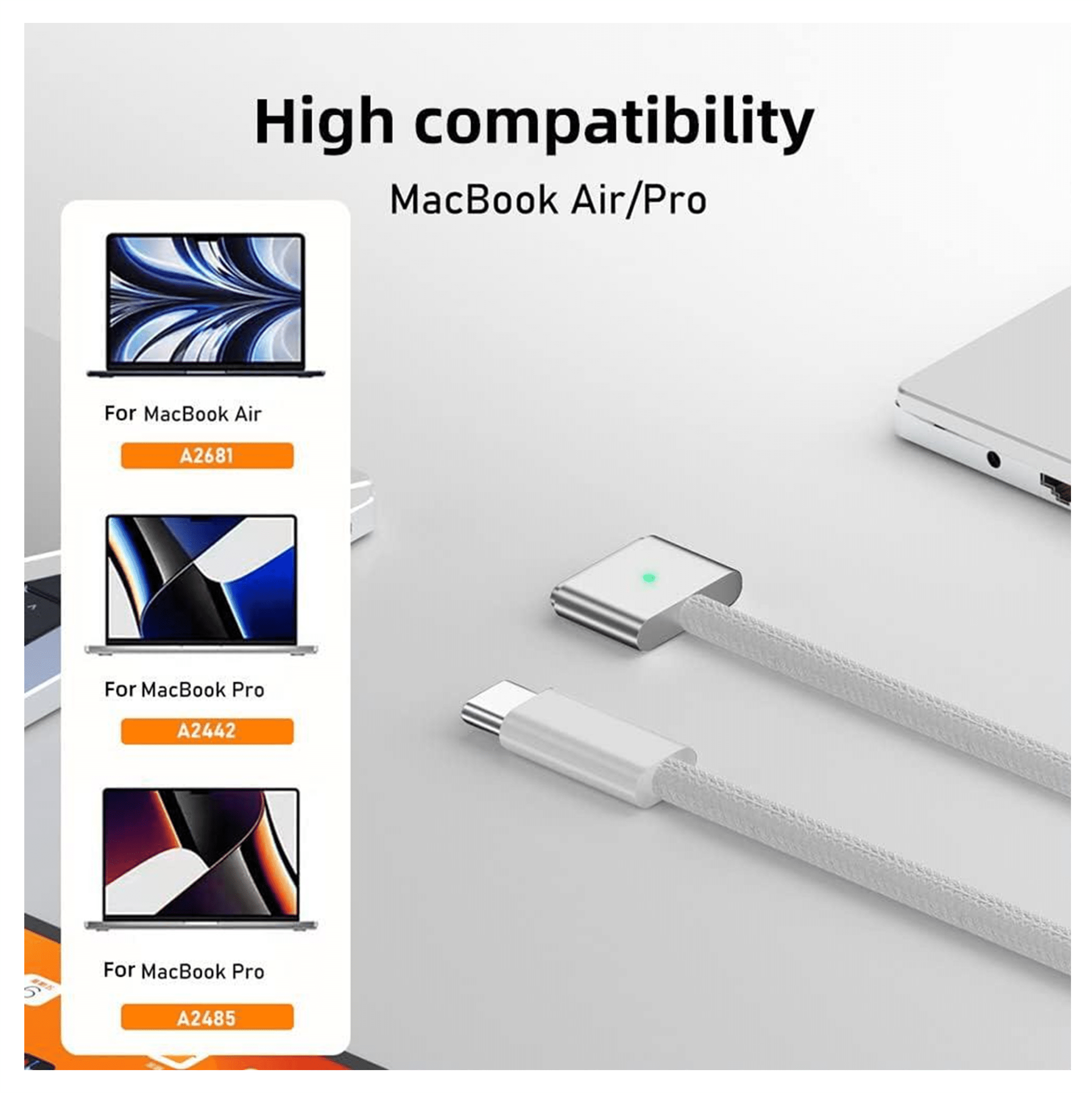 USB-C naar MagSafe 3 kabel zwart (2 meter) - Afbeelding 4