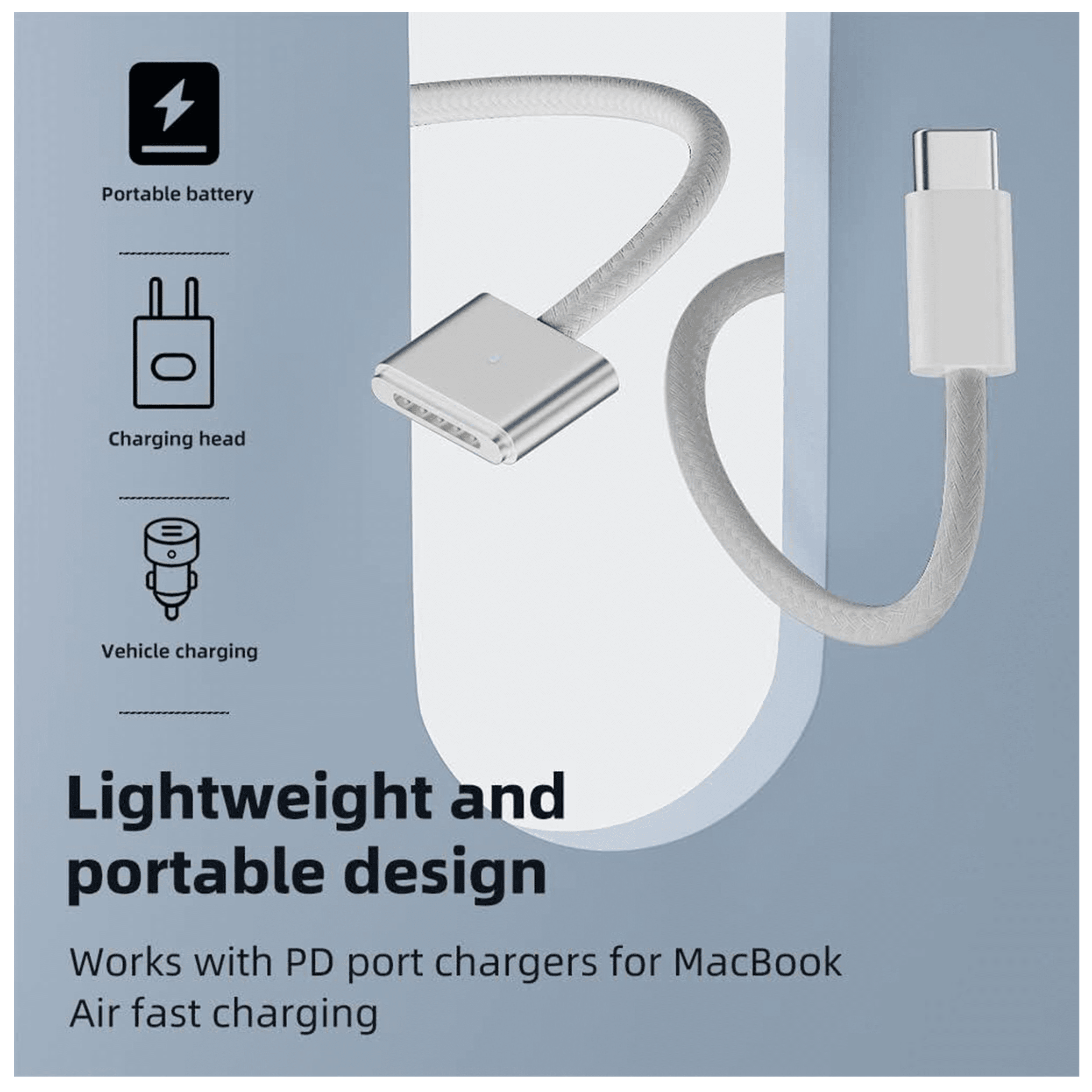 USB-C naar MagSafe 3 kabel zwart (2 meter) - Afbeelding 3