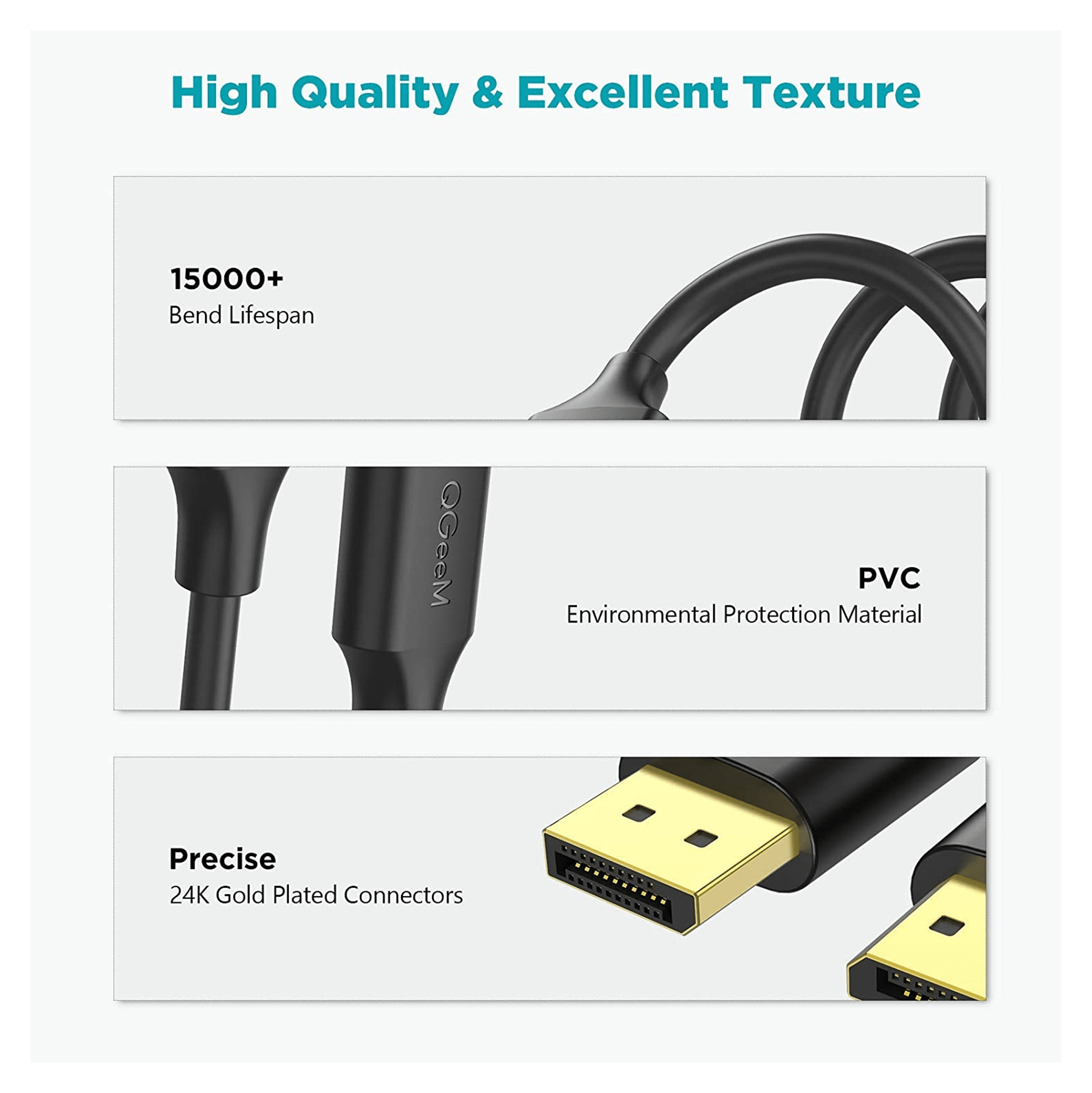 Displayport naar Displayport 1.2kabel (1.8 meter) - Afbeelding 2
