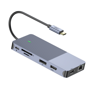 M-Teck Portable Displaylink Docking Station - 2 x HDMI - 1 x DP - Ethernet - Audio - 2 x USB-A - 1 x USB-C (Opladen)