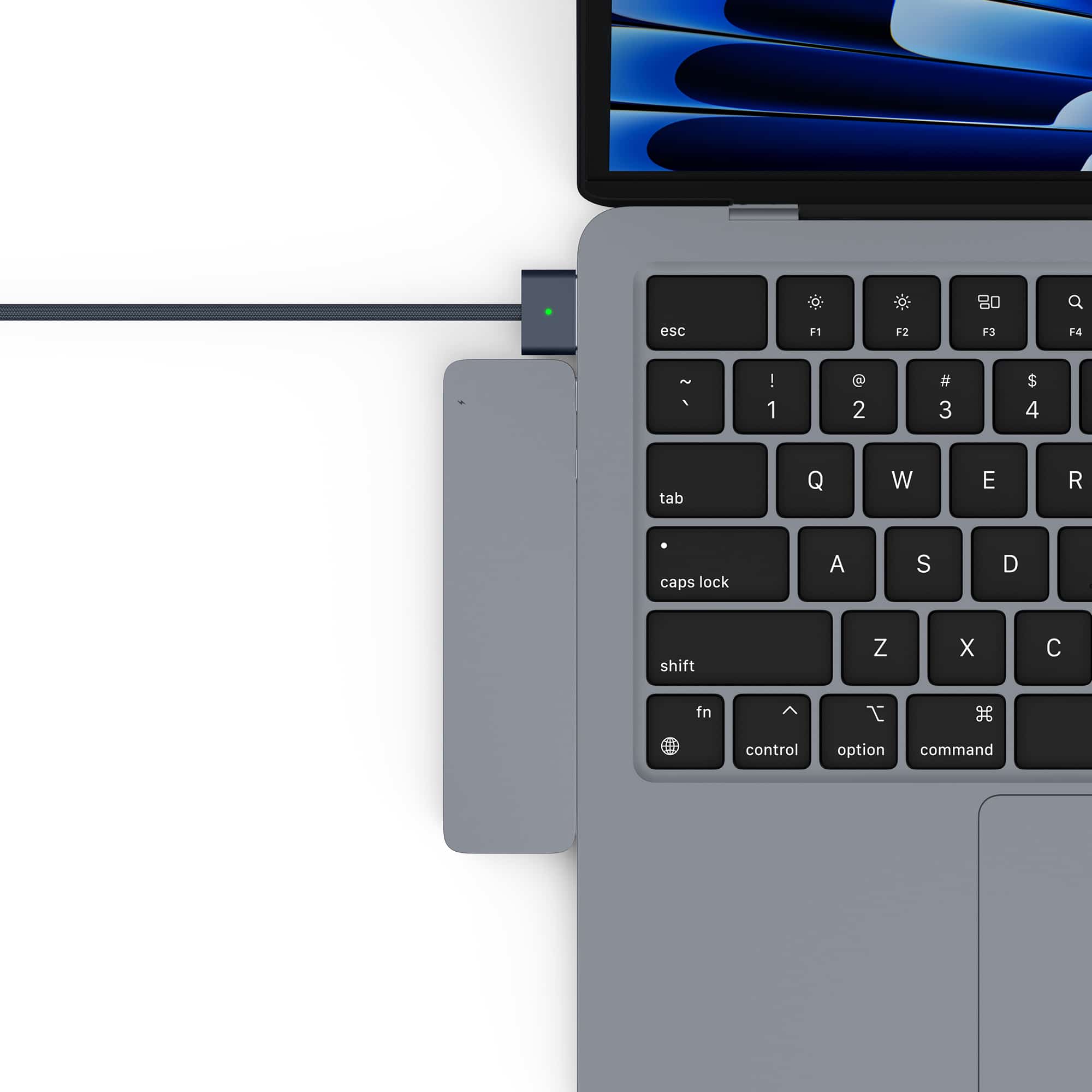 M-TECK MacBook Air | Pro Dock - Hub met HDMI 4K - Thunderbolt - 2 x USB3.0 - SD/MicroSD - (Kleur: Space Grey) - Voor alle M-series - Afbeelding 4