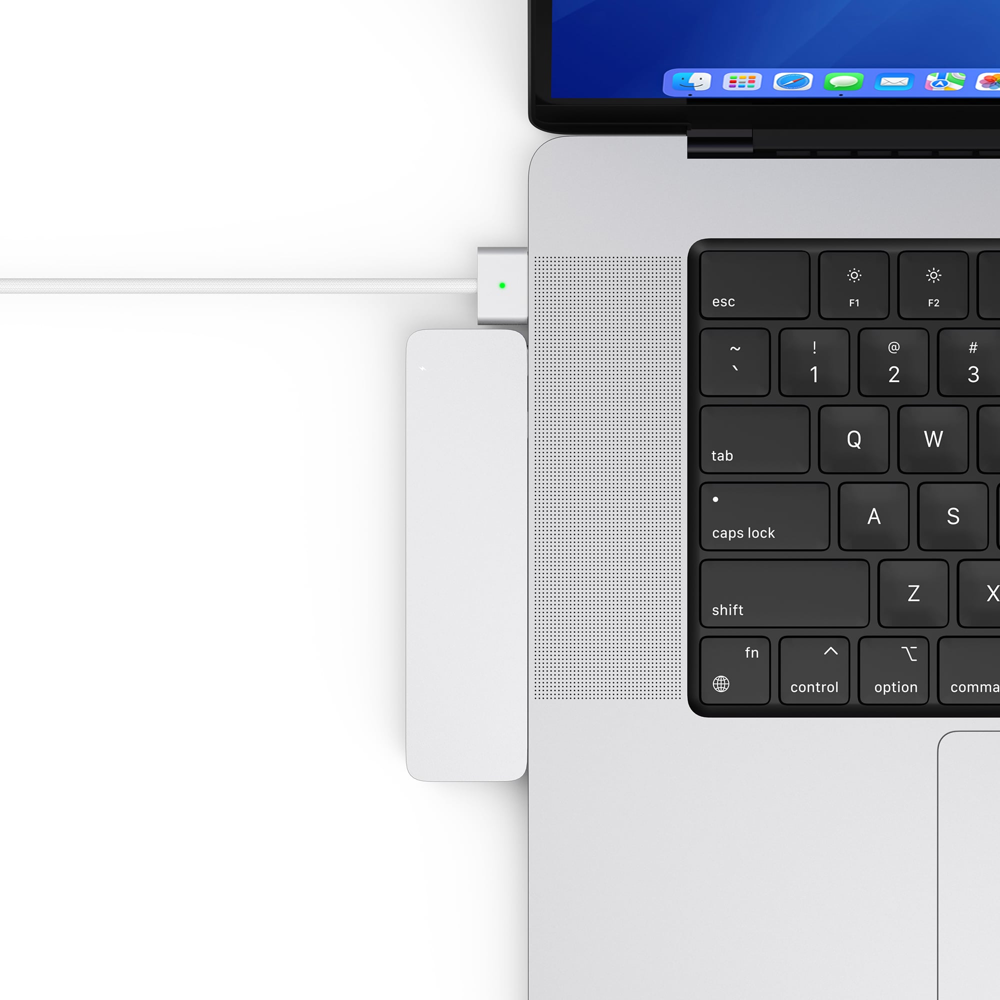 M-TECK MacBook Air | Pro Dock - Hub met HDMI 4K - Thunderbolt - 2 x USB3.0 - SD/MicroSD - (Kleur: Zilver) - Voor alle M-series - Afbeelding 4