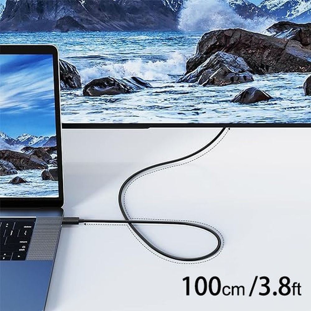 Thunderbolt 5 kabel 80 Gbit/s + 240W opladen + Video (100cm) - Afbeelding 3