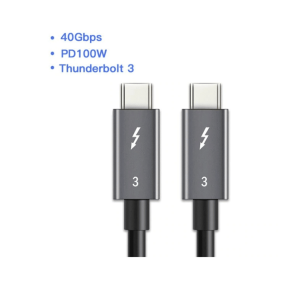 Thunderbolt 3 kabel 40Gbit/s + 100W opladen + Video (80cm)