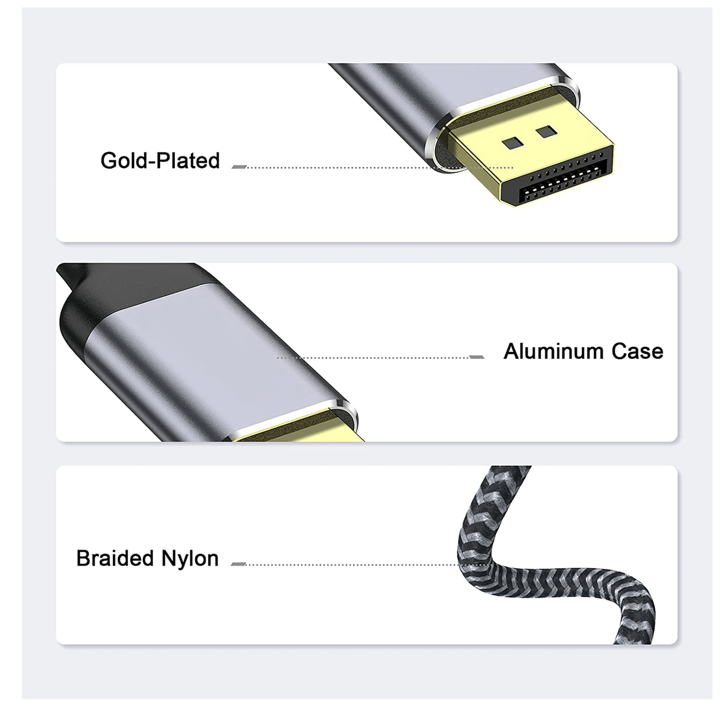 USB-C naar DisplayPort 1.2 kabel (1.8 meter) - Afbeelding 3